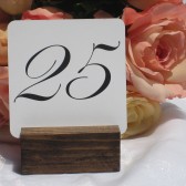 White Linen Table Number Signs