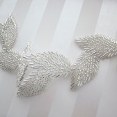 beaded leaf hair piece