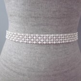 rhinestone and pearl sash