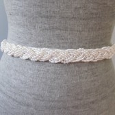 pearl braided sash