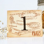 Paris Table Number Cards