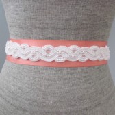 white beach wedding sash
