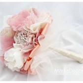 Brooch Bouquet Bridal Bouquet Jewelled Bouquet in Nude Champagne Tan Dusty Pink and Ivory