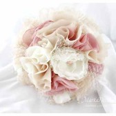 Brooch Bouquet Light Bridal Bouquet Jeweled Bouquet in Nude Champagne Tan Dusty Pink and Ivory