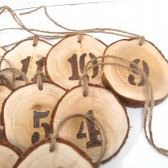 Rustic Wooden Table Numbers