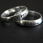 The Original Star Wars Wedding Bands - Han & Leia - I love you & I know