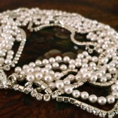 Pearl Chunky Bridal Rhinestone Necklace