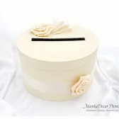Wedding Money Card Box with Gorgeous Fabric Handmade Flowers
