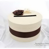 Wedding Money Card Box with Gorgeous Fabric Handmade Flowers