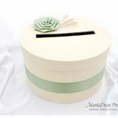 Wedding Money Card Box with Gorgeous Fabric Handmade Flowers