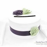 Wedding Money Card Box with Gorgeous Fabric Handmade Flowers