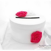 Wedding Money Card Box with Gorgeous Fabric Handmade Flowers