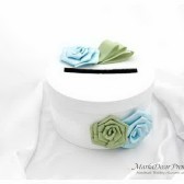 Wedding Money Card Box with Gorgeous Fabric Handmade Flowers