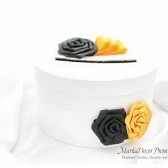 Wedding Money Card Box with Gorgeous Fabric Handmade Flowers