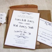 Rustic Typewrite Wedding invitation