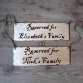 Rustic Pew markers or Reserved seating signs (Set of 8)