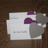 Heart accent escort cards
