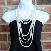 8 Strand Swarovski Pearl Necklace