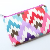 Cosmetic Bag Clutch, Purple Petals
