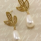 Bridal Leaves drop earrings