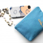 Personalized Clutch Bag with Embroidered Initial