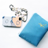Personalized Cosmetic Bag with Embroidered Initial