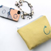 Personalized Clutch Bag with Embroidered Monogram