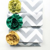 Bridal Clutch Set, Grey Chevron, Blue Green Aqua