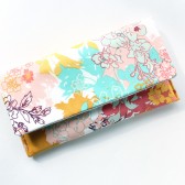 Bridal Clutch Purse, Spring Flowers, Aqua and Coral
