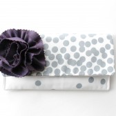 Clutch Purse, Purple and Grey, Bridesmaid Clutch