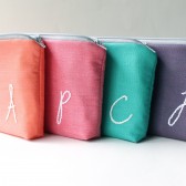 Personalized Bridesmaid Gift, Monogram Cosmetic Bag