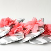 Coral and Grey Clutch Set