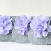 Clutch Set, Gray and Lavender