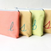 Personalized Bridesmaid Gifts, Monogram Clutch