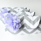 Bridesmaid Clutch Set, Gray and Lavender