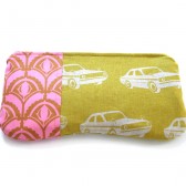 zipper pouch in retro cars
