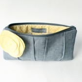 Yellow and Gray Clutch