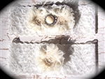 Ivory lace floral garter