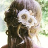 Ivory bridal Hair Fascinator