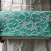 jade satin clutch