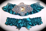 jade satin garter