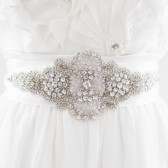 Jasmine - Rhinestone Beaded Bridal Sash, Wedding Belt