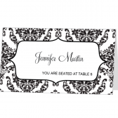Damask Place Card Template