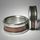 Rustic Wedding Band set