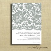 Vintage Lace Inspired Wedding Invitations