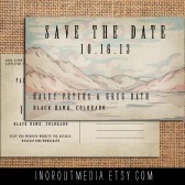Rustic Mountains Save the Date