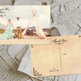 Wedding Thank You Card - Metz Vintage Photo Personalized 4"x6"