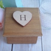 Small Stained Monogram Ring Bearer Box