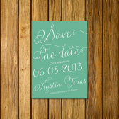 Moss Calligraphy Save the Date