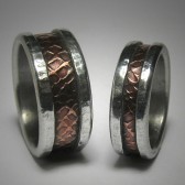 Rustic Wedding Band set
